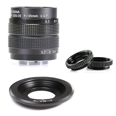 Fujian 35mm f/1.7 CCTV C-mount Movie Lens for m4/3 MFT Mount Camera G1 G2 G3 G10