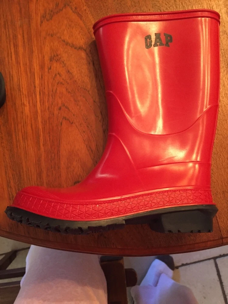 NWOB Gap Kids Red Rain Boots size 12 eBay