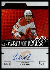 2023-24 Upper Deck Credentials Debut Ticket Access Autographs Red Walker Duehr