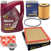 MotoröL Filter Set 5W30 5 Liter + ÖLablassschraube FüR Opel Astra G CC Zafira