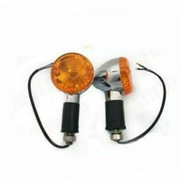 Passt FüR Royal Enfield Bullet 350 500Cc Chrom Orange Blinker Ecs