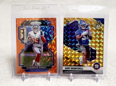 2021 Panini Prizm Orange Disco Kadarius Toney + Gary Brightwell RC 2 Card Lot  