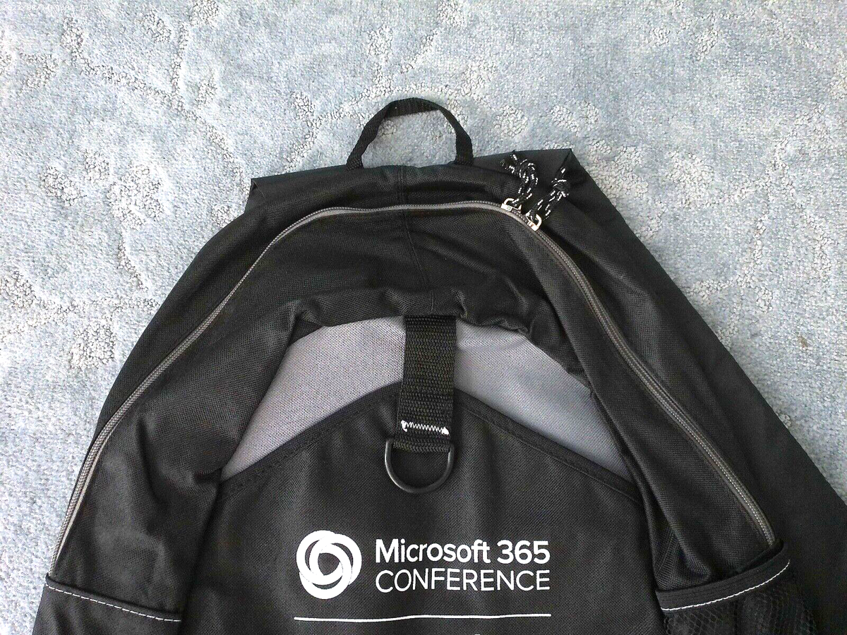 MICROSOFT 365 UNISEX BLACK BACKPACK | eBay