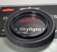 46mm Japan Made Collapsible Folding Rubber Lens Hood Skylight Filter Combo E-46