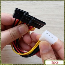 5pcs IDE 1 To 3 SATA Hard Disk Cable 18cm Mechanical/Solid State Power Cord 4pin