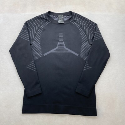 Crivit Top Womens Medium Black Fitness Sports Long Sleeve Running Pullover