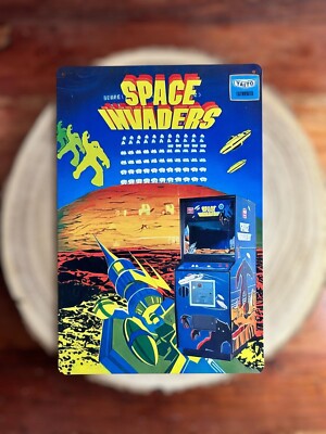   Blechschild Gaming Retro Space Invaders Design Tin Sign