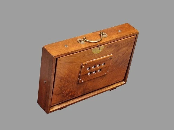 15″ Shruti Box  Teak Wood, Tuned to 432 Hz Swar Peti with Carry Bag  Handcrafted - Image 4 of 4