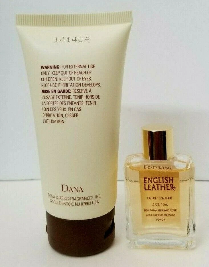 Cuero inglés por Dana EAU DE COLOGNE MINI Splash 0,5 oz + bálsamo para después del afeitado 2,5 oz Foto 3 de 4