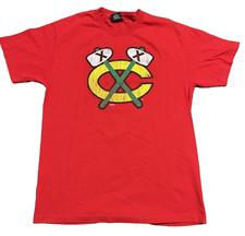 Chicago Blackhawks Mens Red T-Shirt NHL Hockey Size Large L Graphic