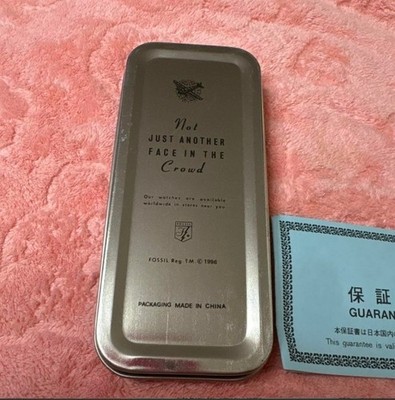 FOSSIL LEDウォッチ 2002 JR-7750(未使用品) Vintage Fossil 2002 Jr-7750 SS Men's RARE Red LED Silver