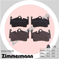 Zimmermann Bremsbelagsatz Scheibenbremse Pb:Z 24541.155.9 FüR Porsche Boxster