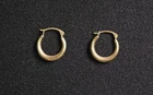 9 Carat Gold Plain Hoop Earrings