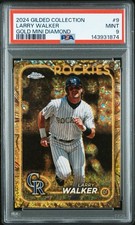 Larry Walker Gold Diamond Refractor Serial # /50 2024 Topps Gilded PSA 9 POP 1!