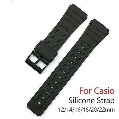 Casio Silicone Watch Band Waterproof Replacement Strap 12mm-22mm