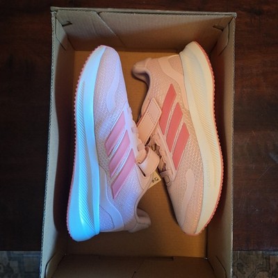 adidas Runfalcon 5 EL C Kids Sneakers Pink/White Hook & Loop Mesh US 1