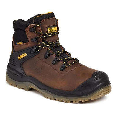 DeWALT Newark Mens Brown SRA S3 WaterProof Safety Steel Toe Lace Up Boots - Image 1 of 3
