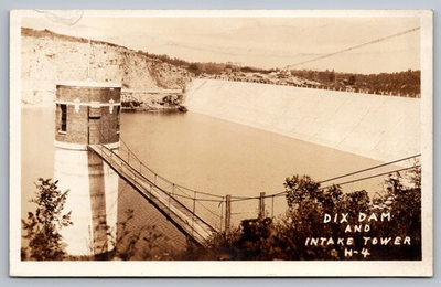 #ad Postcard RPPC Dix River Hydro Electric Dam Burgin Kentucky Unposted $12.50