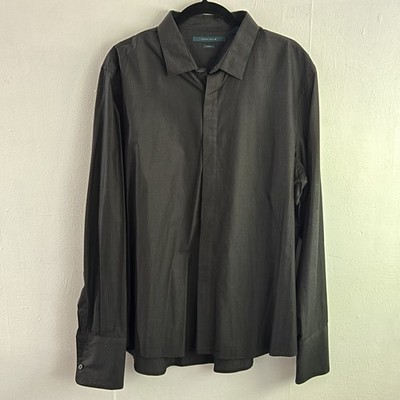 Perry Ellis Men's Size XXL Premium Slim Fit Long Sleeve Shirt French Cuff