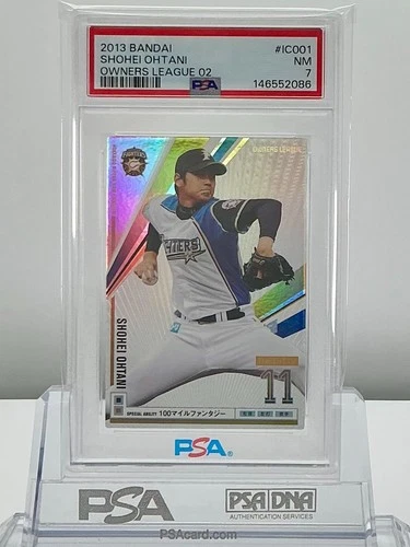 SHOHEI OHTANI 2013BANDAI OWNERS LEAGUE 02 PITCHING  #IC001 PSA7! LOWPOP! (RC)