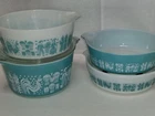 Vtg Pyrex amish Butterprint casserole set 471, 472, 473 with lids, all excellent