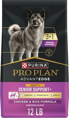 Purina Pro Plan AdvantEDGE Senior Dry Dog Food - Chicken & Rice, 12 Lb