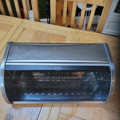 Brabantia Brötchenaufsatz Brotkasten Stahl Fingerabdruckfest Flat Top Extra Stauraum