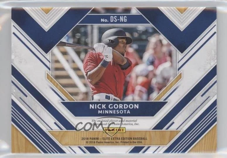2018 Panini Elite Extra Edition Dual Silhouettes Purple /25 Nick Gordon #DS-NG - Image 2 of 2