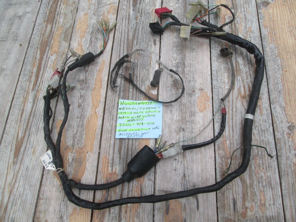 1978 - 1979 Honda CB400TI  CB400Tll HAWK main wire wiring harness 32100-413-010 - Image 2 of 4