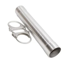 2.75"ID x 17" Length Exhaust Pipe Stainless Steel Exhaust Tubing with 2x U 
