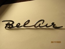 Vintage 1958 Chevrolet Belair Rear Quarter Panel Script Emblem 3748690 Oem