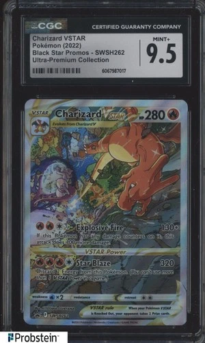 2022 Pokemon Black Star Promos sWSH262 Charizard Vstar UPC CGC 9.5