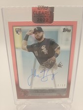 2022 Topps Clearly Authentic Jake Burger Red Refractor AUTO 10/50 SP RC Chicago