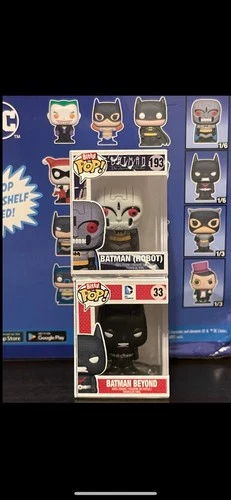 Lot Of 2 Funko Bitty Pop Dc Comics 33 Batman Beyond 1/6 Chase + 193 Batman Robot