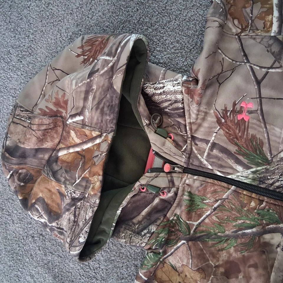 Under Armour RealTree Camouflage Fleece Lined Full Zip Hooded Jacket - Womens XL - Image 2 of 4