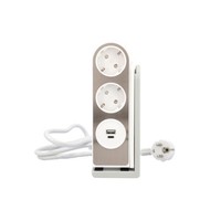 Unitec Tischsteckdose 2-Fach Inkl. 2X Usb A/C 1,4 M Steckdosenleiste