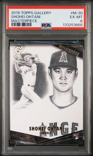 2018 Topps Gallery Shohei Ohtani #M-30 Masterpiece Rookie Card PSA 6