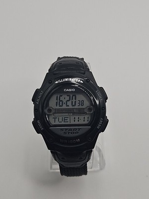 Casio Illuminator W-756 Men s Digital Sport Watch Alarm Chrono WR100 Nylon Strap