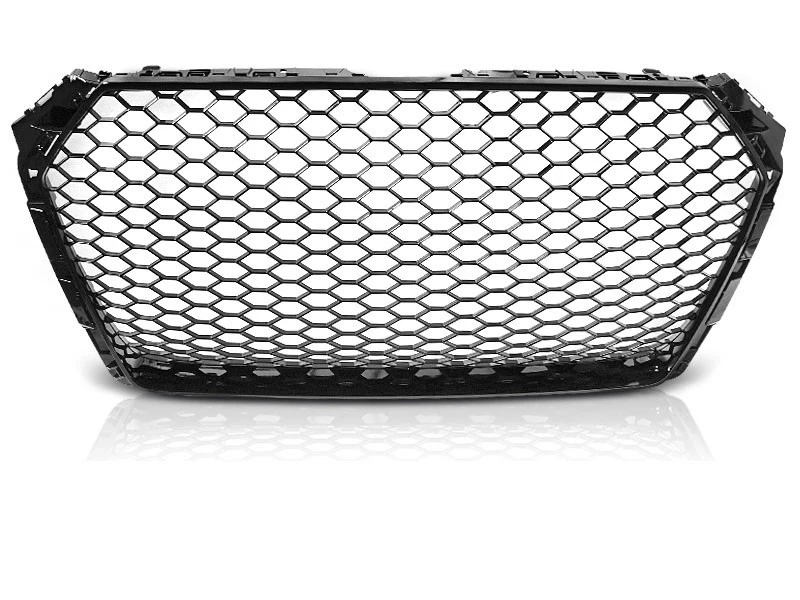 Parrilla delantera para AUDI A4 B9 2015 2016 2017- berlina avant negro brillante estilo RS. Foto 2 de 4