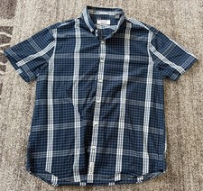 Original Penguin By Munsingwear Heritage Slim Fit Blue Plaid Button-up Shirt XL