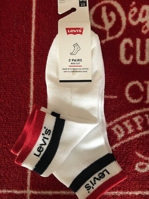 Levis Socken halber Schnitt Baumwolle x2 Gr. 39-42