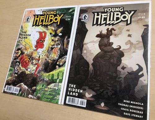 YOUNG HELLBOY #2,3 (-9.8) THE HIDDEN LAND/Dark Horse Comics Variants