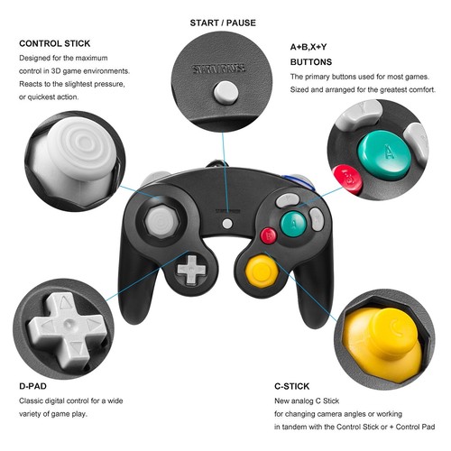 Wii Controller Gamepad Joypad Joystick for Nintendo Wii Gamecube Console - Picture 10 of 62