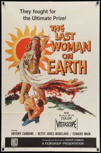 LAST WOMAN ON EARTH Movie Poster 27x41 • #MoviePoster #Exploitation #RogerCorman - Picture 1 of 1