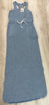 NWT Faherty Womens Dress Blue XS Marina Indigo FishScale Racerback WDU2257 $228
