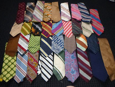 33 Vtg 1970's Mens WIDE Neck Ties Various Colors  Styles Dior Pierre Cardin