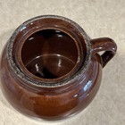 Robinson Ransbottom BLUE CROWN 2 Qt Stoneware Two-Tone Bean Pot Crock Handle Vtg — photo 4