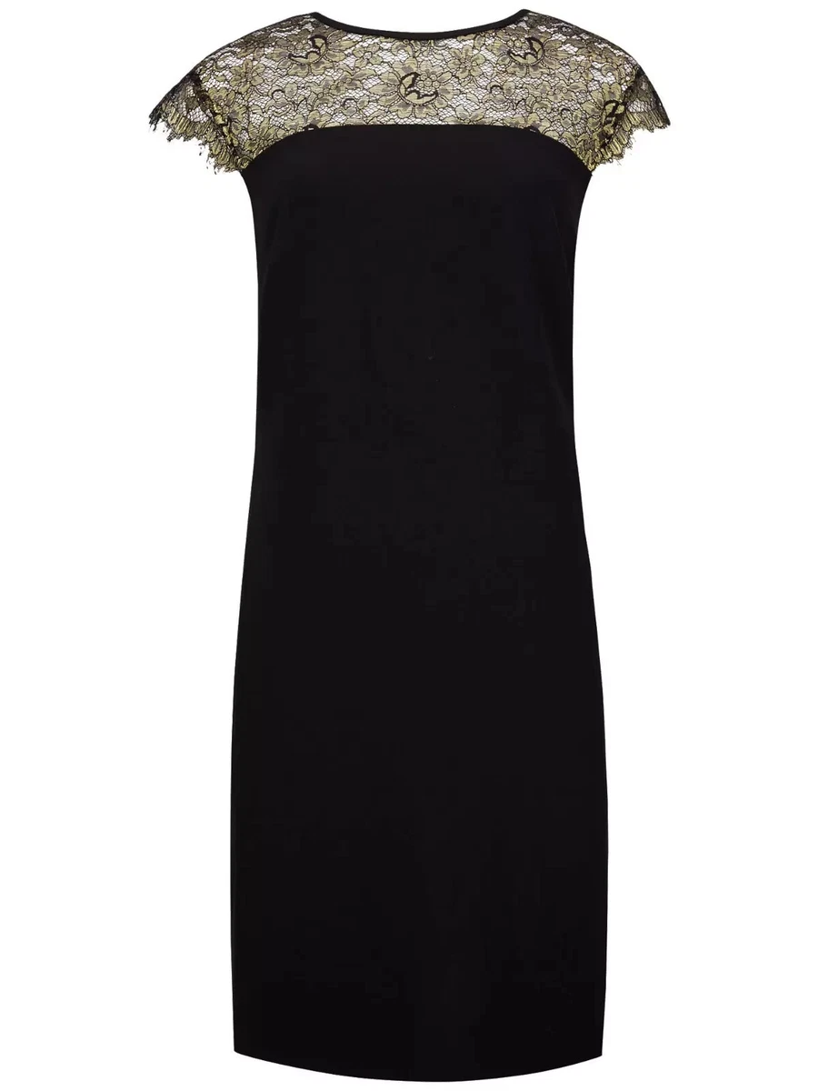 chinese dress ladies Shop Madisnn Metallic Angel Sleeve Knit Skater Dress Black for Women Online main image 1