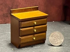 Dollhouse Miniature Walnut Night Stand 1:12 one inch scale F185 Dollys Gallery