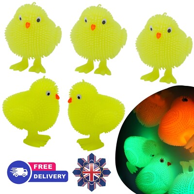 Blinkende LED leuchtende Küken 7 cm, Ostern Haube Deko Kinder blinkende Kugel Spielzeug